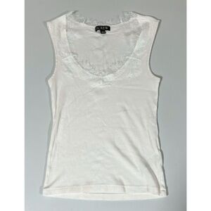 J. Crew White Lace Cami Camisole Tank Top Shirt Size S 🤍 #cami #camisole #jcrew